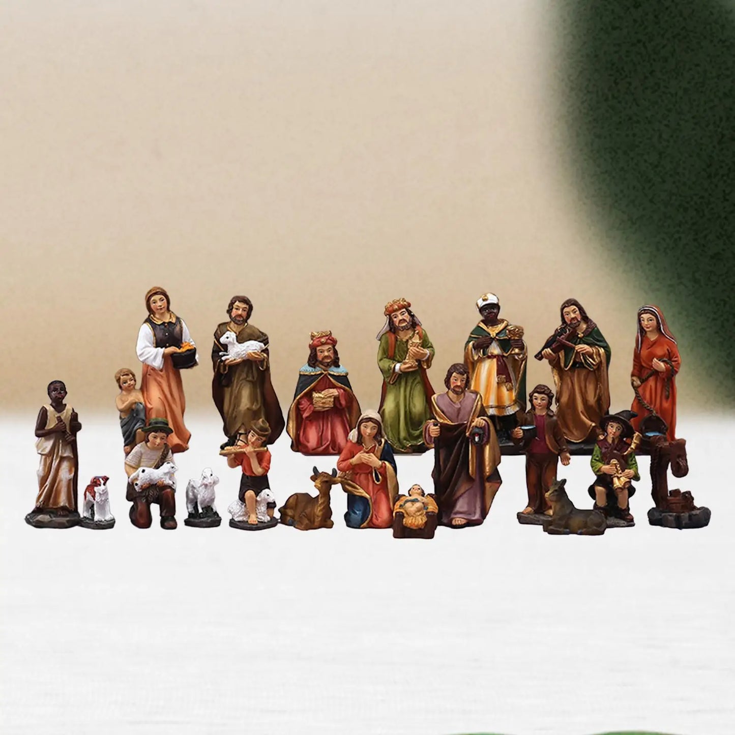 NNEOBA 20-Piece Christmas Nativity Scene Figurine Set-4