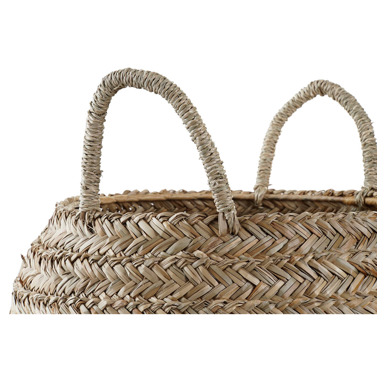 Decorative basket DKD Home Decor Natural Seagrass-2