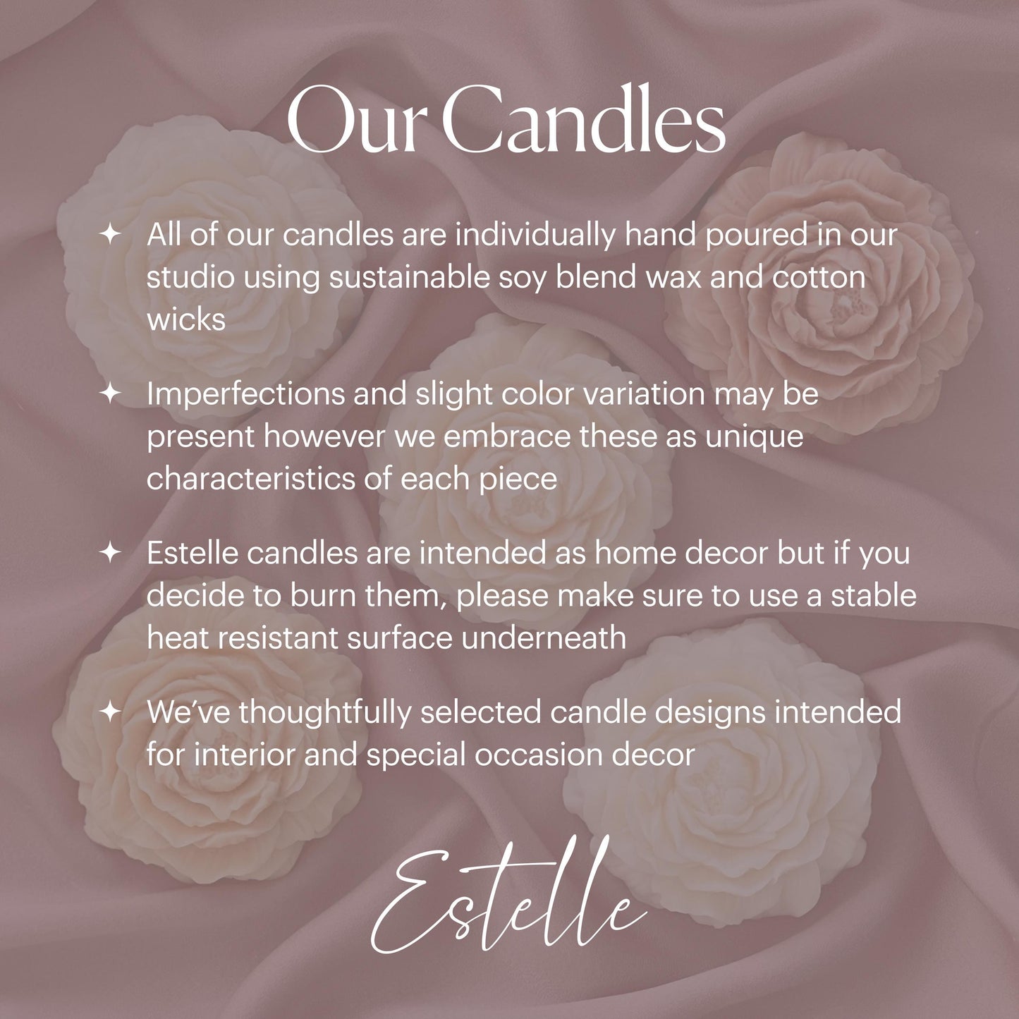 Flower Pillar Soy Candle: Handmade Home Decor, New Home Gift-4