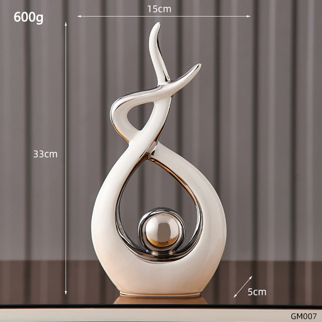 Abstract Sculpture Ceramic Statue Home Décor Figurines