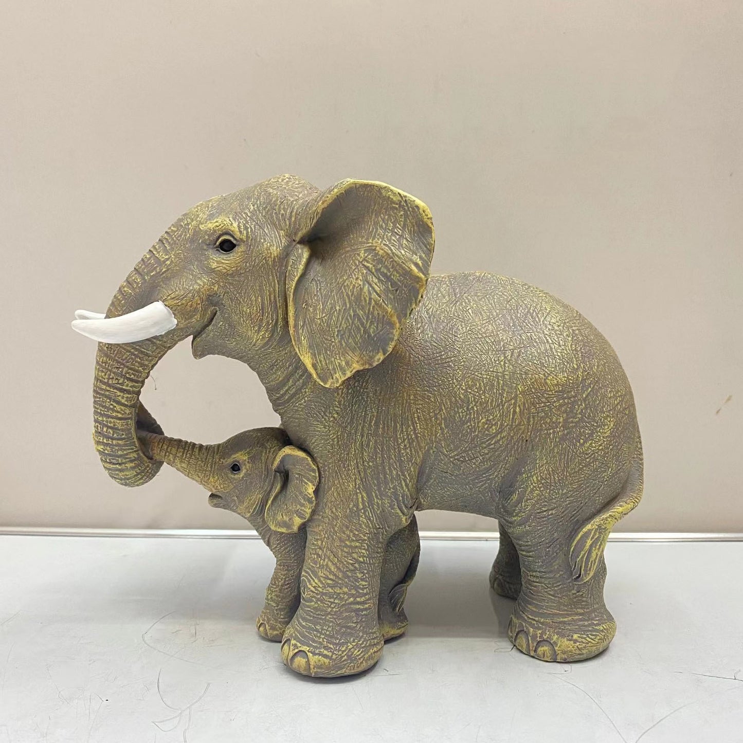 Mother and Child Elephant Resin Crafts, Living Room, Desk, Office, Home Decoration and Decorative Decoration, Creative Gifts