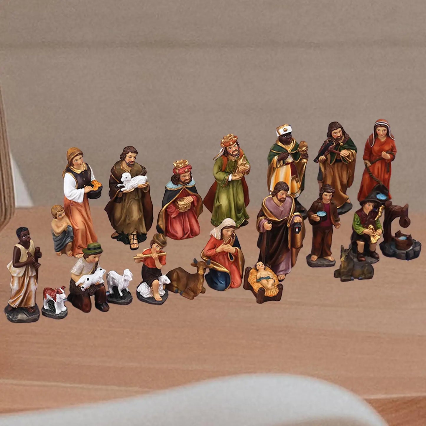 NNEOBA 20-Piece Christmas Nativity Scene Figurine Set-1