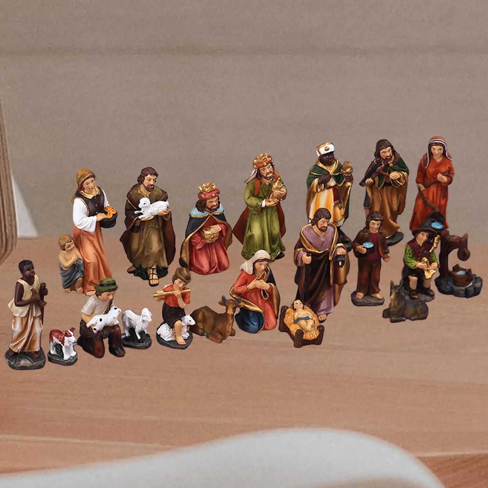 NNEOBA 20-Piece Christmas Nativity Scene Figurine Set-1