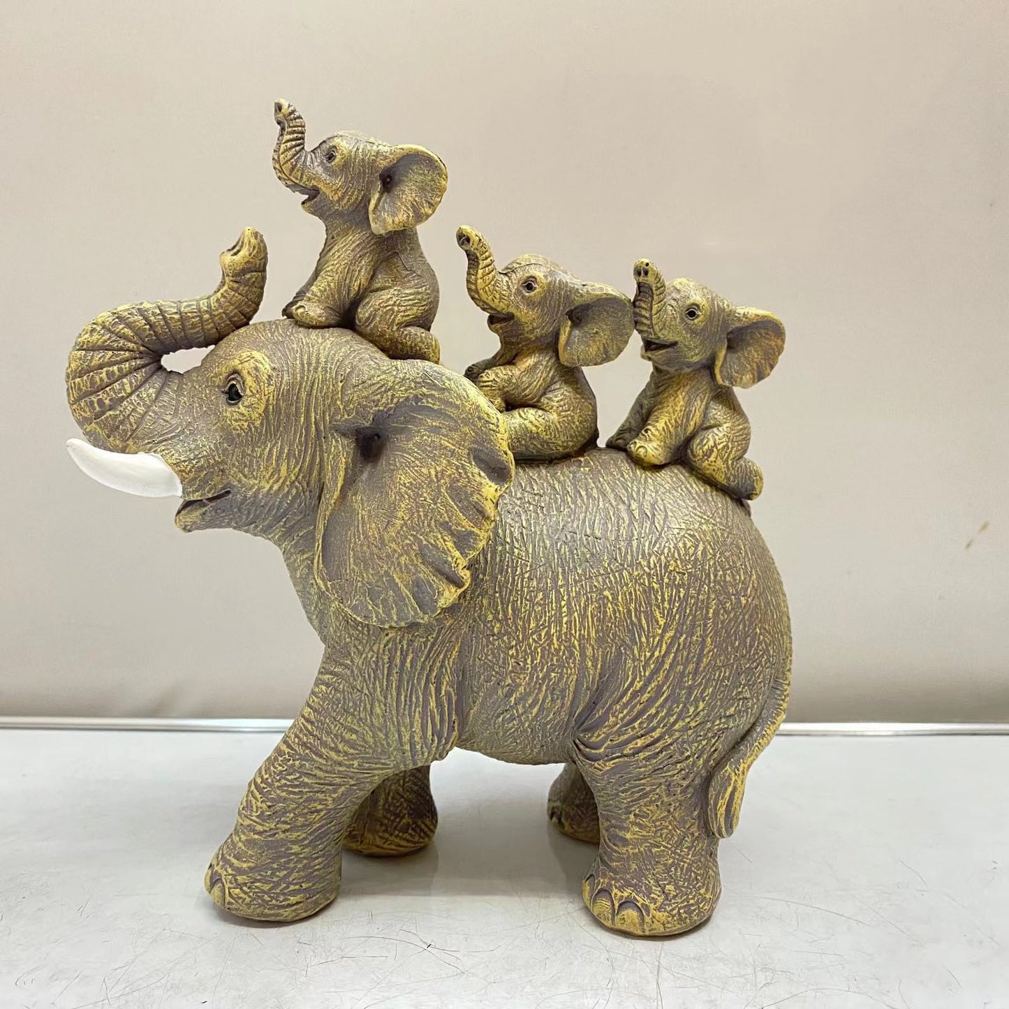 Mother and Child Elephant Resin Crafts, Living Room, Desk, Office, Home Decoration and Decorative Decoration, Creative Gifts
