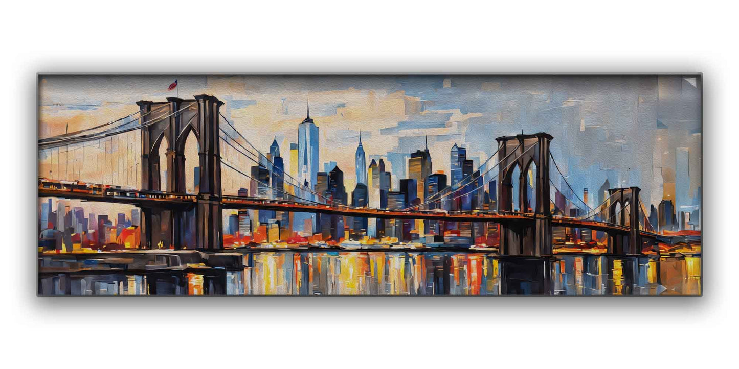 New York palette knife Fine Art Canvas Print