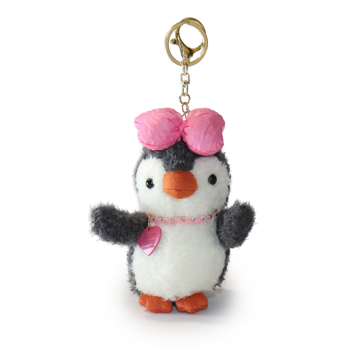 4-inch Fritter Penguin white Black Bow and Heart Charm-6