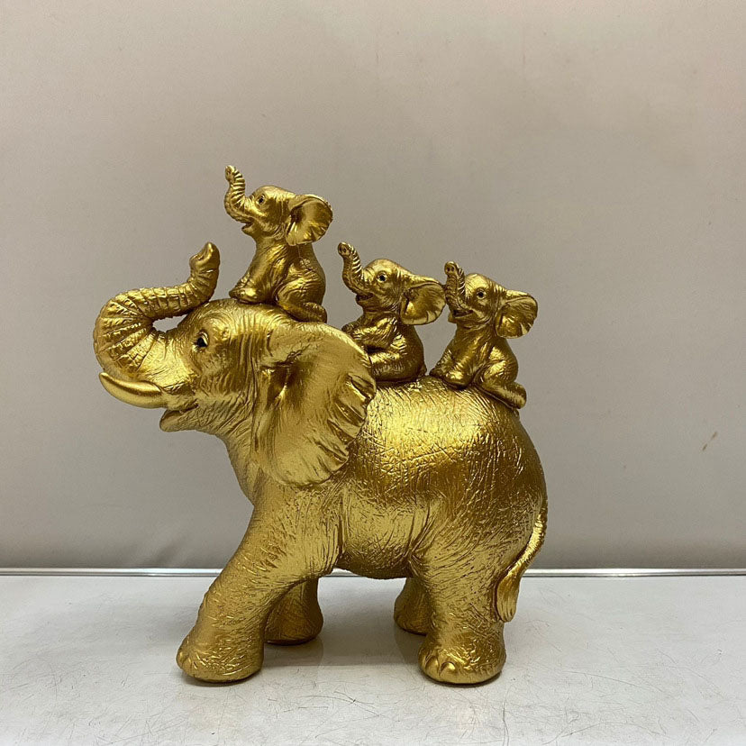Mother and Child Elephant Resin Crafts, Living Room, Desk, Office, Home Decoration and Decorative Decoration, Creative Gifts