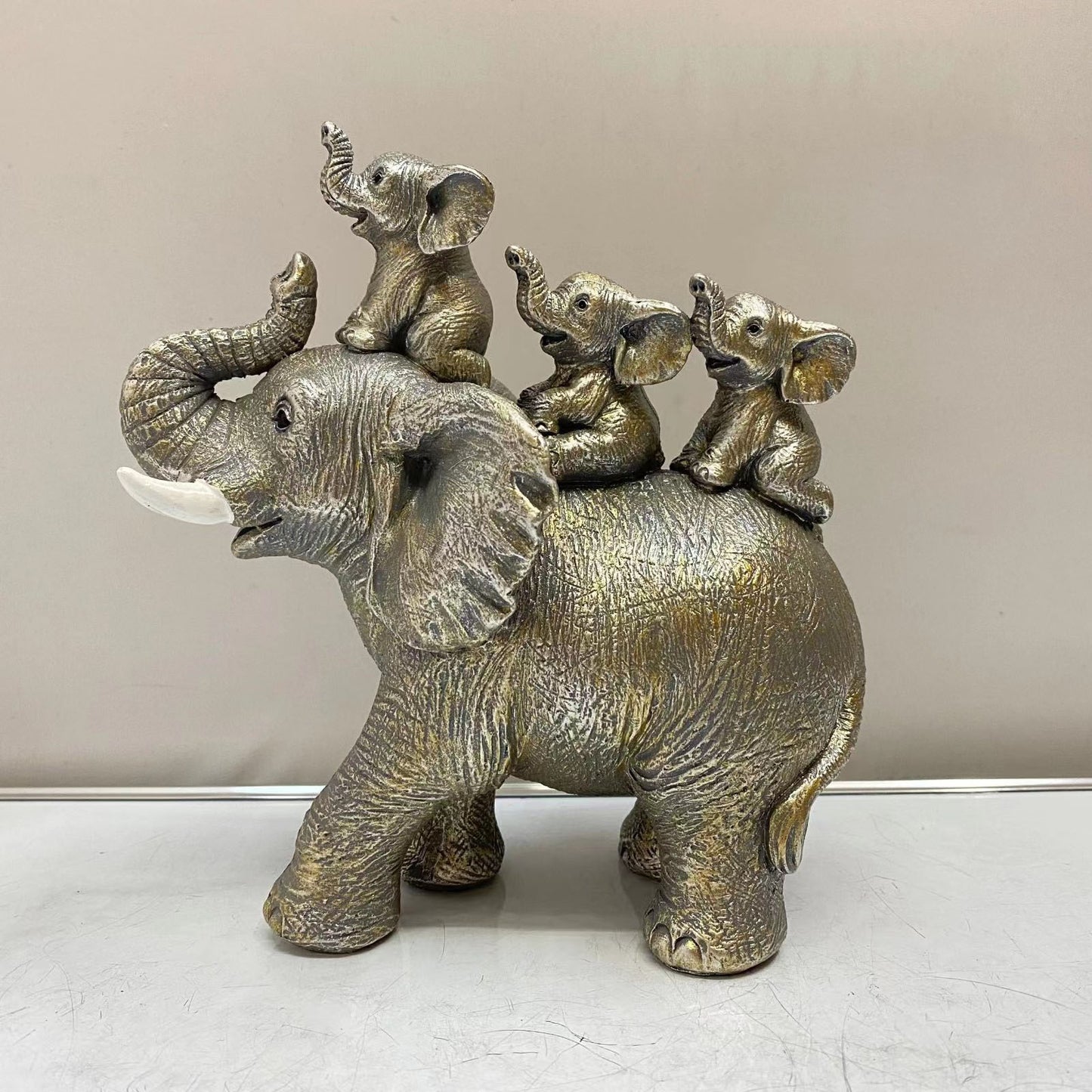 Mother and Child Elephant Resin Crafts, Living Room, Desk, Office, Home Decoration and Decorative Decoration, Creative Gifts