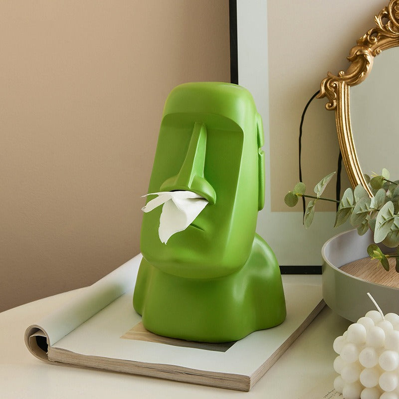 Moai Statue Island Statue Stone Paper Towel Drawing Paper Towel Tube Napkin Storage Mouth Paper Towel Box