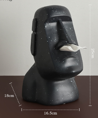Moai Statue Island Statue Stone Paper Towel Drawing Paper Towel Tube Napkin Storage Mouth Paper Towel Box