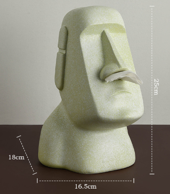 Moai Statue Island Statue Stone Paper Towel Drawing Paper Towel Tube Napkin Storage Mouth Paper Towel Box