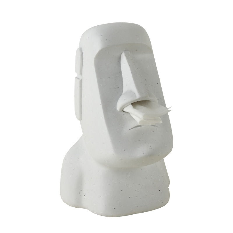 Moai Statue Island Statue Stone Paper Towel Drawing Paper Towel Tube Napkin Storage Mouth Paper Towel Box