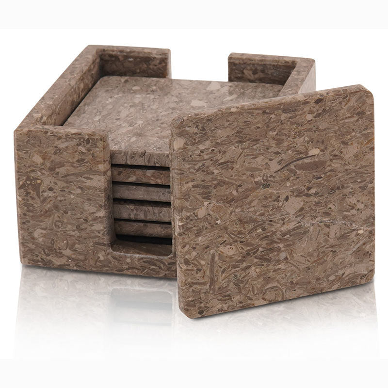 Full Square Coaster Set with Holder