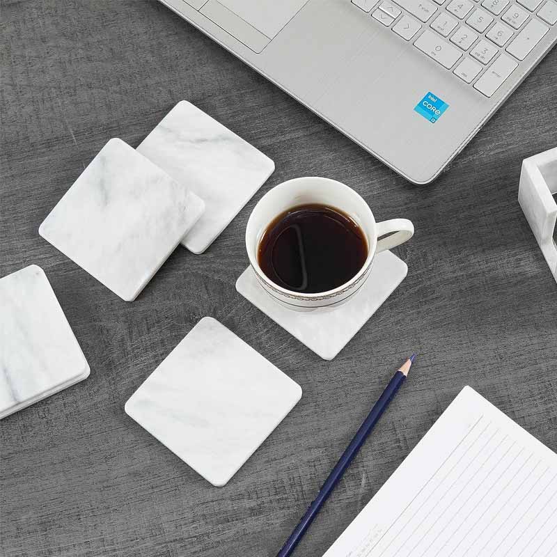 Full Square Coaster Set with Holder