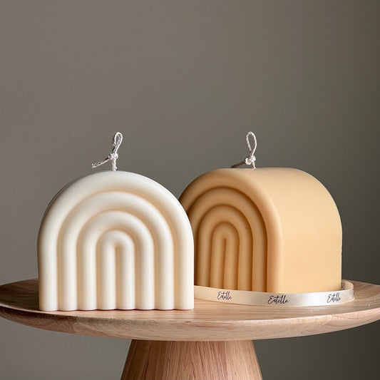 Rainbow Arch Soy Candle: Handmade Home Decor