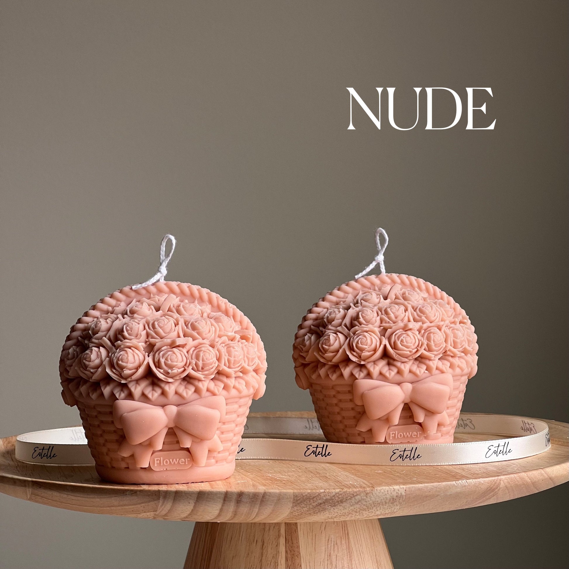 Flower Basket Soy Candle | Sculptural Home Decor-1