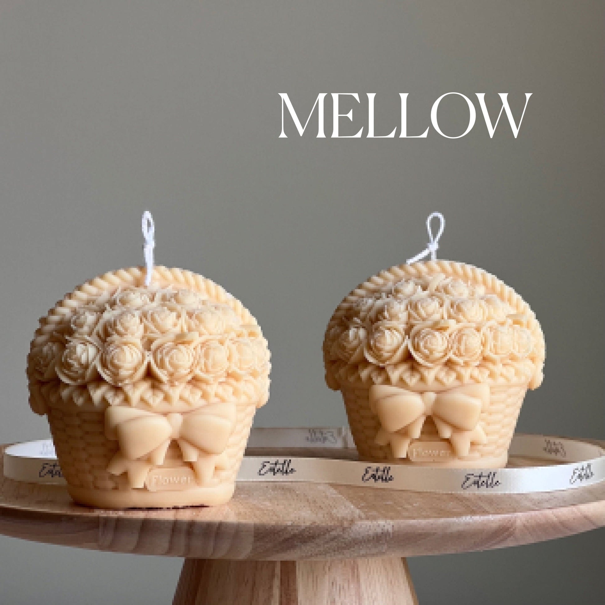 Flower Basket Soy Candle | Sculptural Home Decor-3