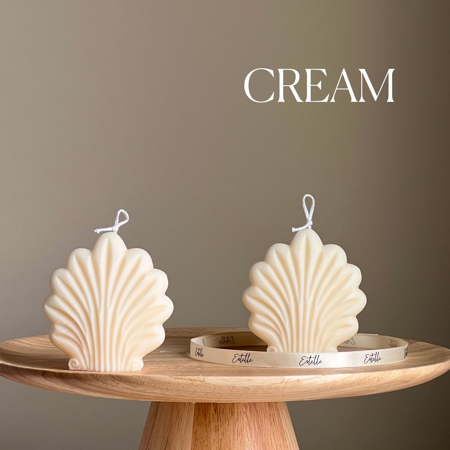 Handmade Shell Soy Candle: Sculptural Home Decor-2