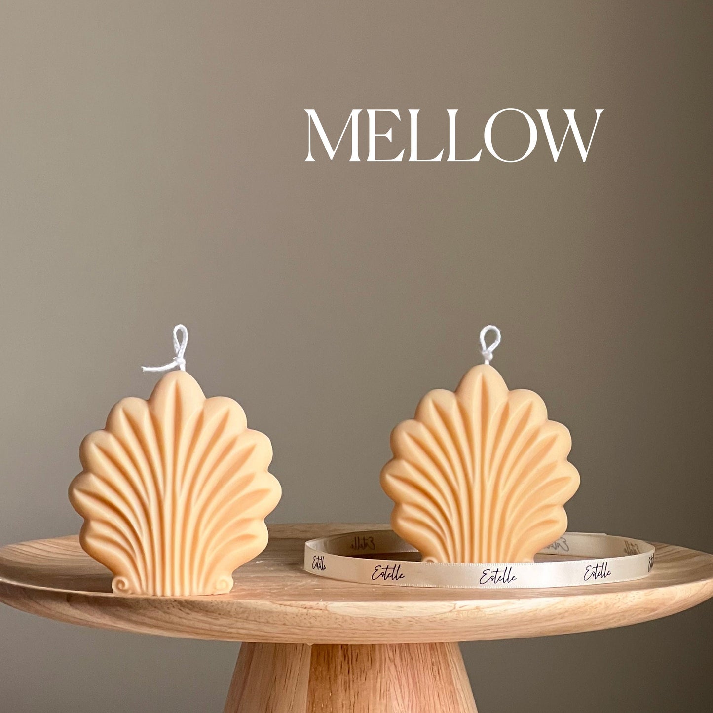 Handmade Shell Soy Candle: Sculptural Home Decor-3