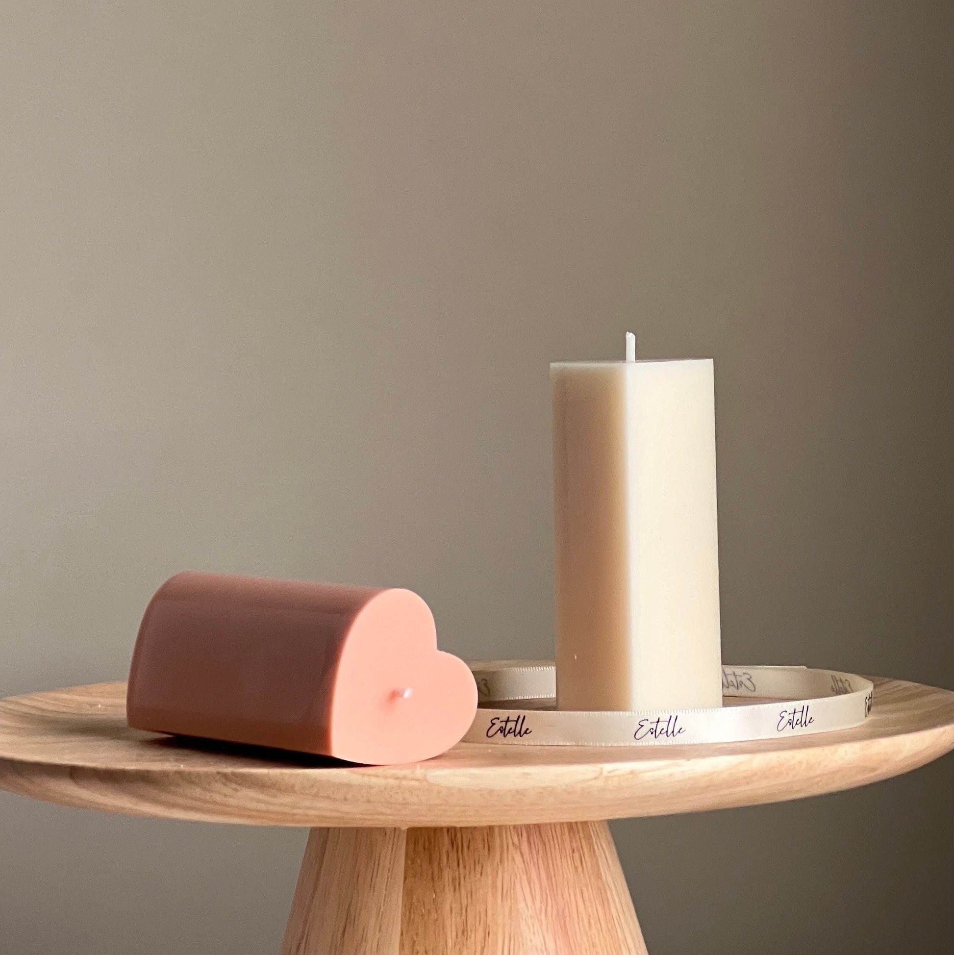 Heart Soy Pillar Candle | Sculptural Home Decor-0