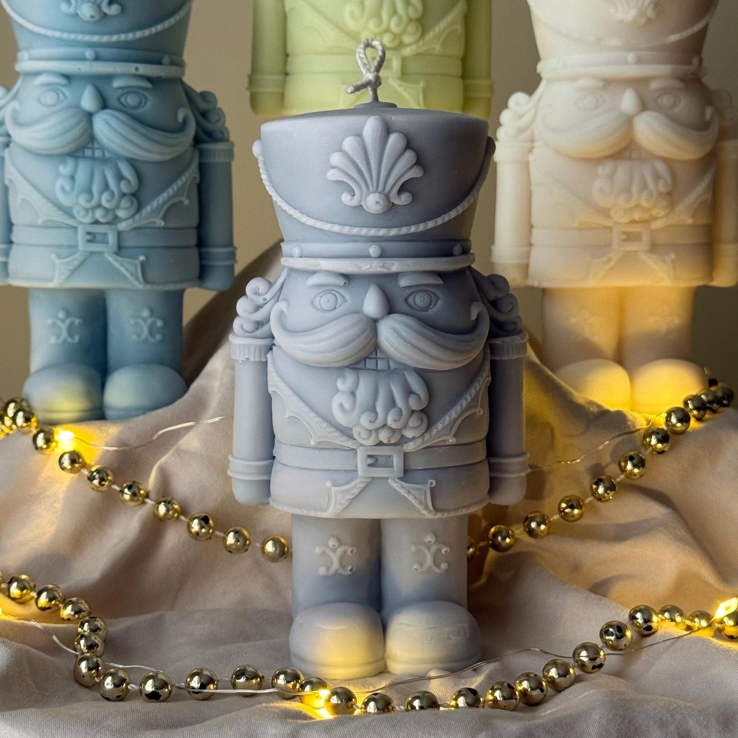 Handmade Nutcracker Candle: Christmas Home Decor-3