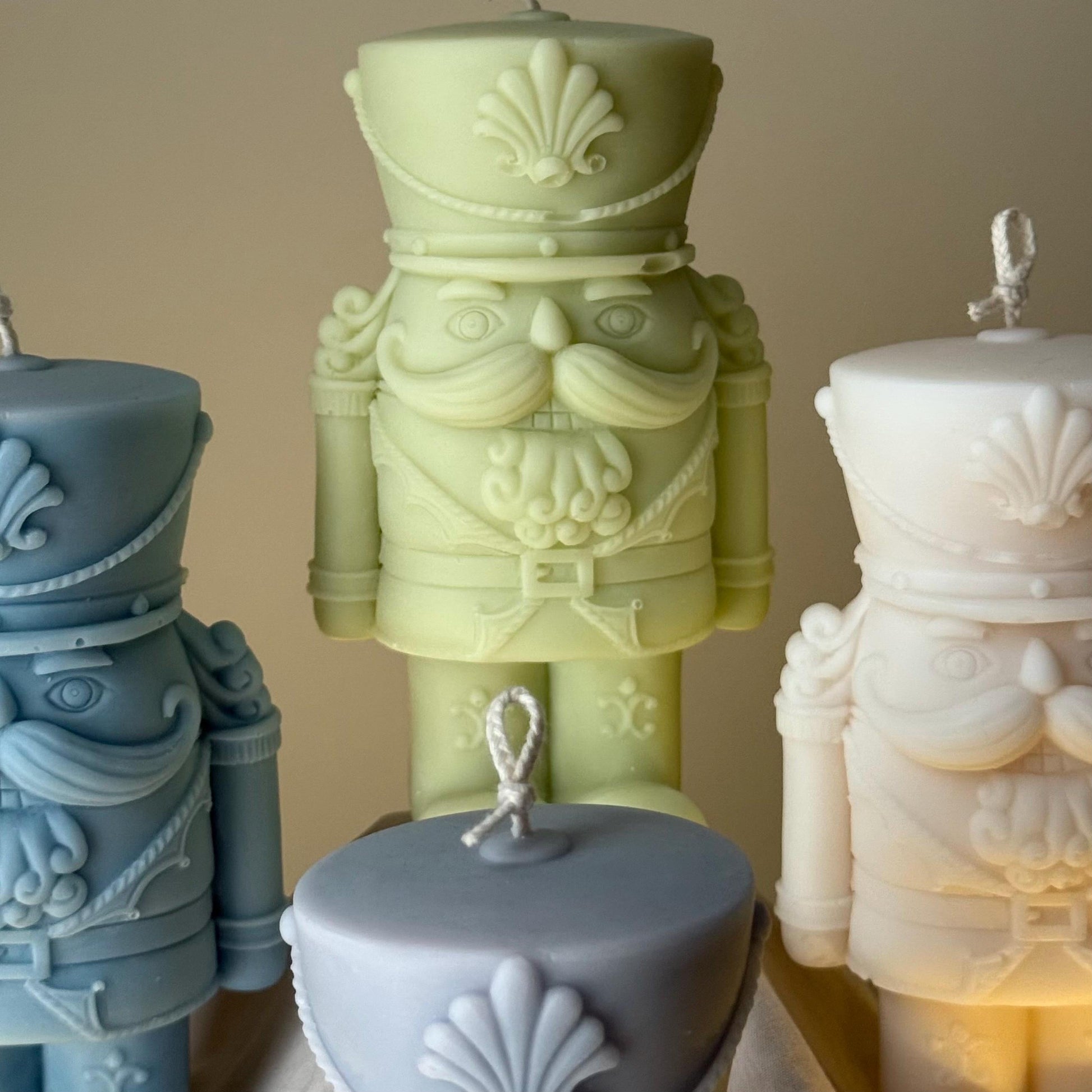 Handmade Nutcracker Candle: Christmas Home Decor-1