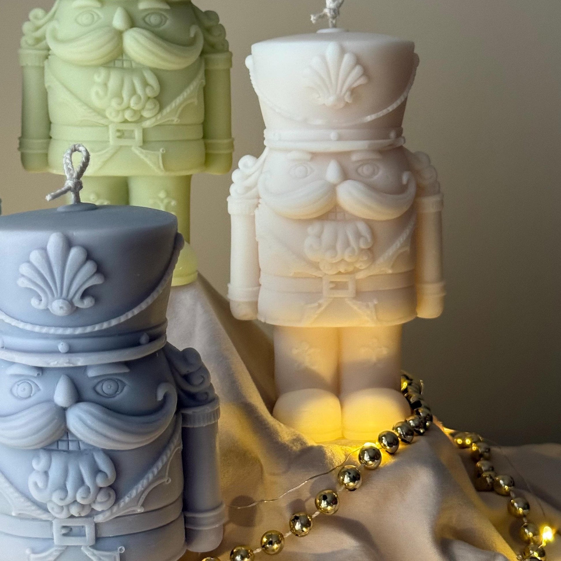 Handmade Nutcracker Candle: Christmas Home Decor-2