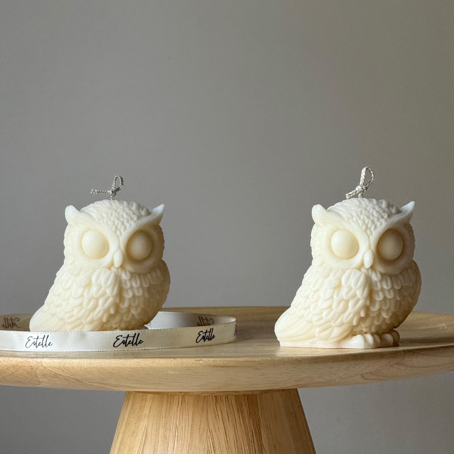 Owl Soy Candle: Handmade Sculptural Home Decor-2