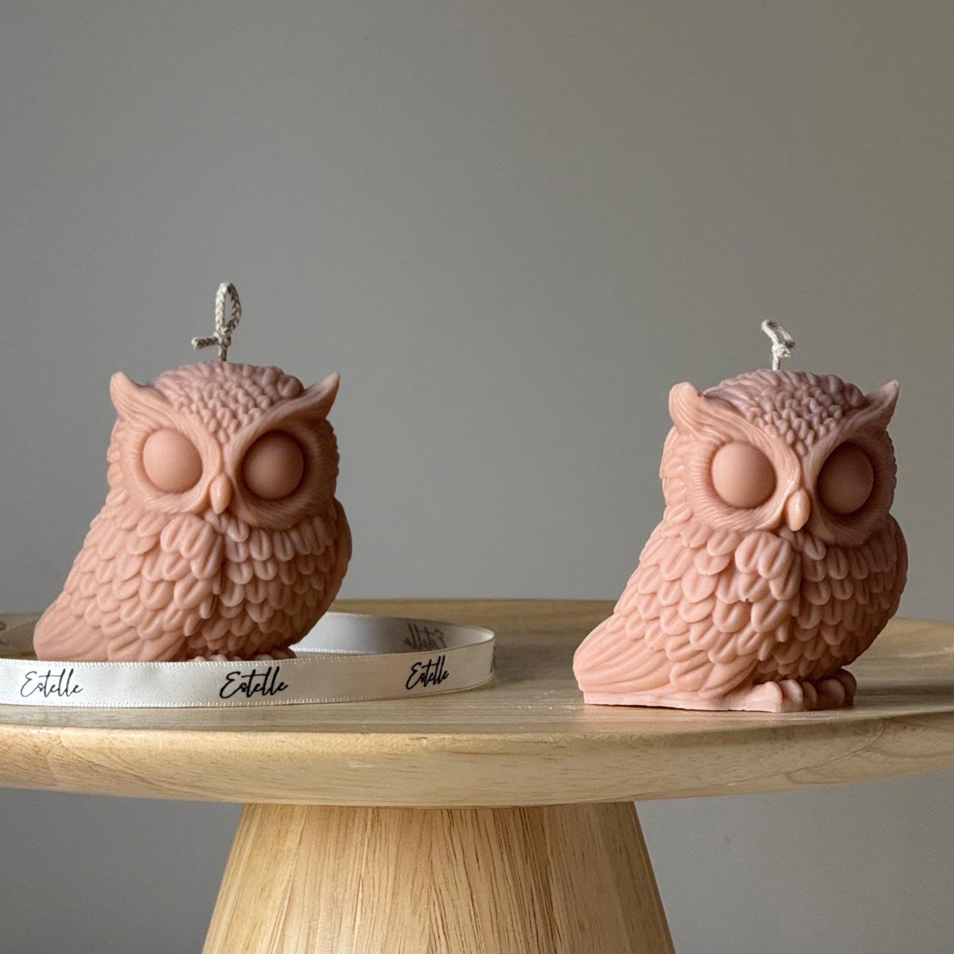 Owl Soy Candle: Handmade Sculptural Home Decor-1