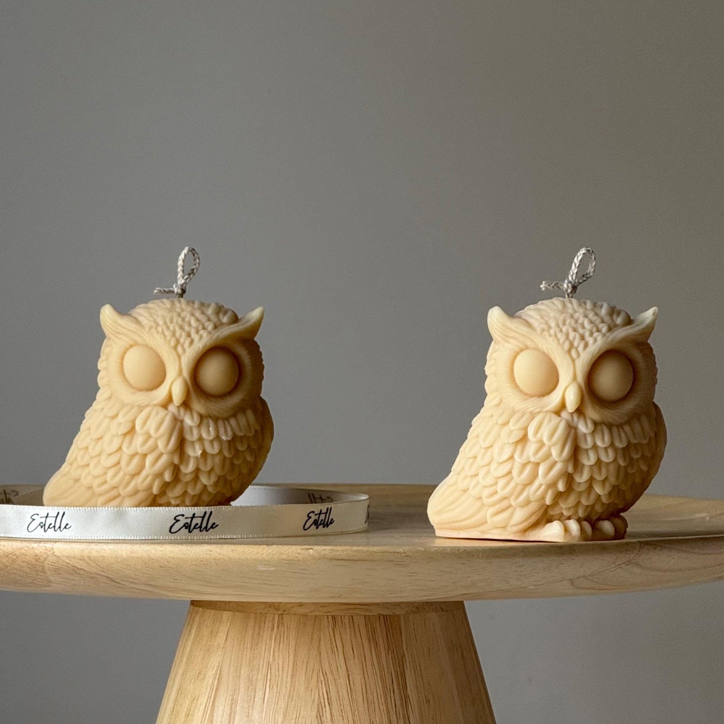Owl Soy Candle: Handmade Sculptural Home Decor-3